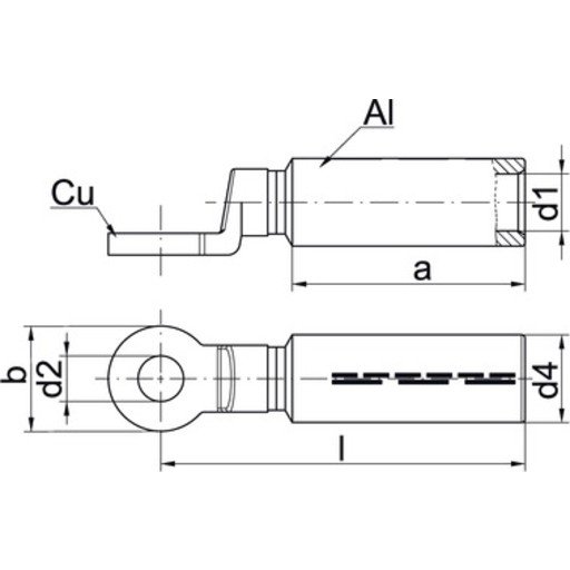 Kabelsko AL/CU flerleder 240mm²/solid 300mm² Ø12 371R/12 Kabelsko AL/CU flerleder 240mm²/solid 300mm² Ø12 371R/12