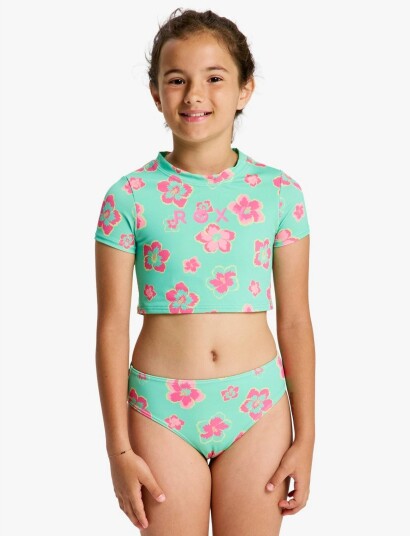 Roxy Tropicool Crop Lycra Set Green 140 Roxy Tropicool Crop Lycra Set Green 140