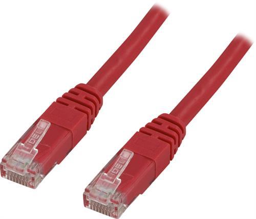 Deltaco Cat6 25 m Koblingskabel RJ-45 Hann til Hann Rød