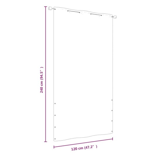 vidaXL Balkongskjerm rød 120x240 cm oxfordstoff