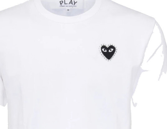 Comme des Garçons Play Herre Topper Hvit L, Comme des Garçons Play Herre Topper Hvit L,