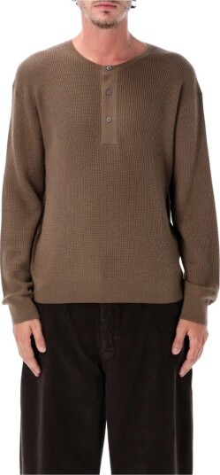 Studio Nicholson Herre Strikkevarer Brun XL,
