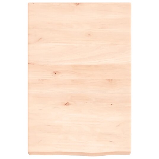 Benkeplate til bad 40x60x6 cm ubehandlet heltre