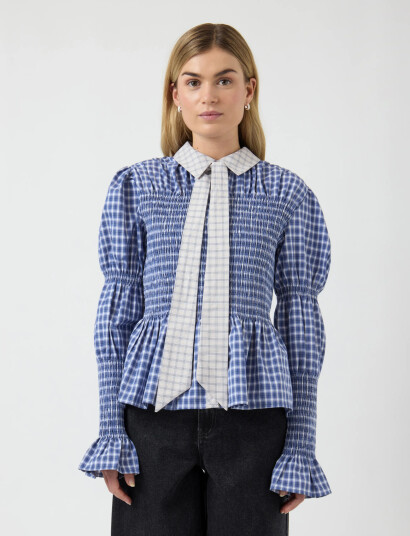 YAS Yasbekka Ls Smock Shirt Blue 40 YAS Yasbekka Ls Smock Shirt Blue 40