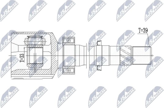 Nty Drivknute drivaksel NTY NPW RE 076