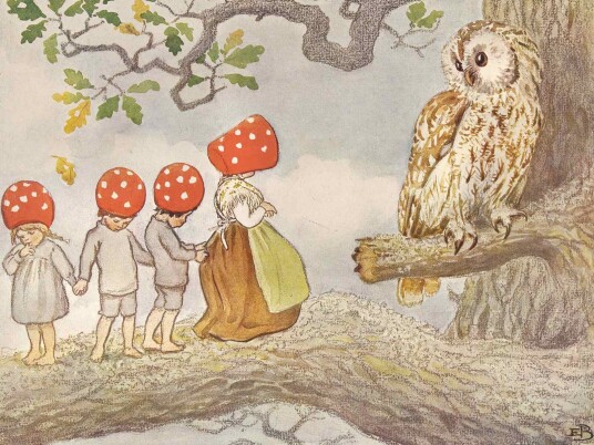 Plakat Elsa Beskow Ugle