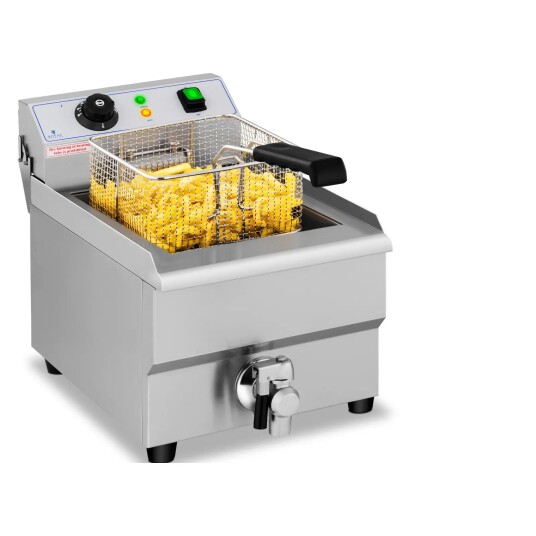 Royal Catering Frityrkoker Justerbar Effekt Elektrisk Elektrisk Med Kran 230 V 3500W 16 L