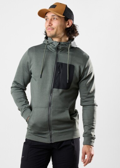 Swedemount Trondheim Stretch Full Zip Hood Olive Melange 4xl Hoodies