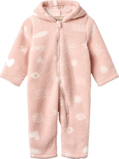 Wheat Fleecedress Teddy Hallo Cameo Rose Jacquard Wheat 50 Fleecedress Hvit Rosa