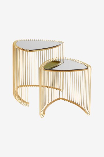 KARE Design   Sidebord Wire Triangle 2 stk   Gull