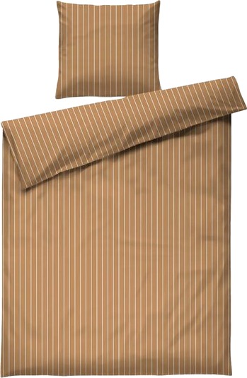 Juna Soft sengesett 140x220 cm karamell/offwhite