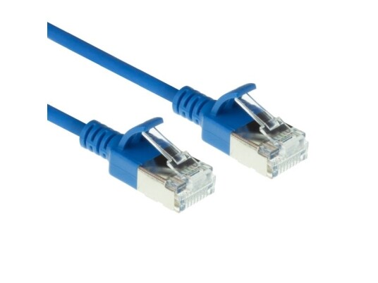 Act Blue 10 Meter Lszh U/Ftp Cat6a Datacenter Slimline Patch Cable Snagless With Rj45 Connectors (Dc7610)
