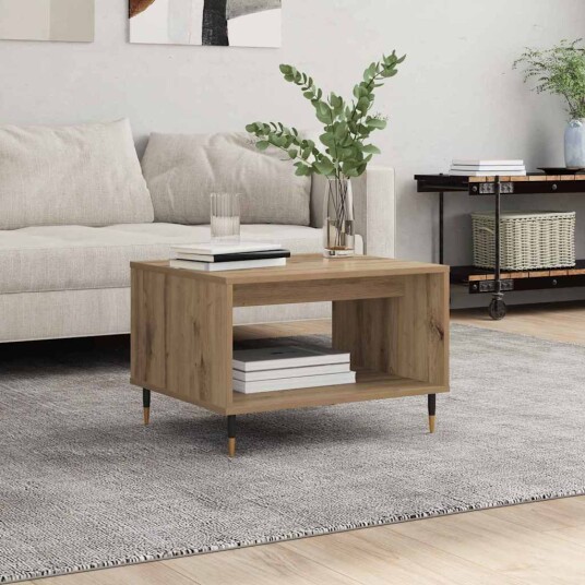 vidaXL Kaffebord artisan eik 60 x 50 x 40 cm Konstruert tre