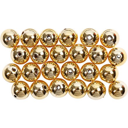 Diverse Voksperler dia 8 mm hullstr 1 mm gull 50 stk 1 pk