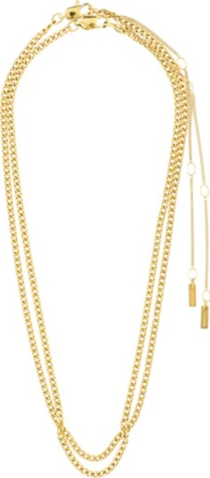 Pilgrim Inner 2 In 1 Set Necklaces Gold Plated Gold ONE SIZE Pilgrim Inner 2 In 1 Set Necklaces Gold Plated Gold ONE SIZE