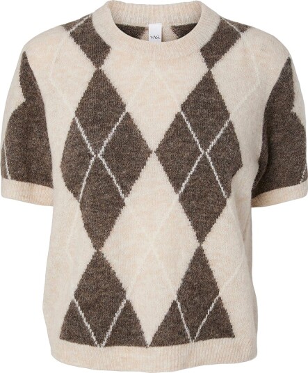 YAS - Genser Yasjohi Ss Wool Blend Pullover S. N - Grå