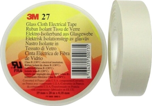 3M #27 19Mm/20M Hvitt Glassfibervevebånd 7100119486