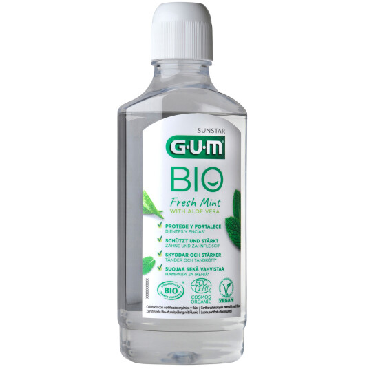 Naturlig Munnvann GUM Bio Vegan 500 ml. Naturlig Munnvann GUM Bio Vegan 500 ml.