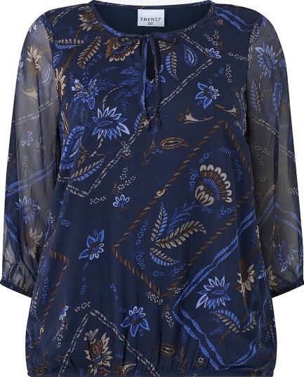 Zhenzi Bluse Zh Keara 1446 Blouse L/S Blå