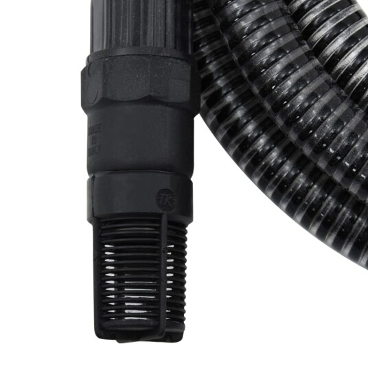 vidaXL Sugeslange med PVC kontakter 10 m 22 mm svart