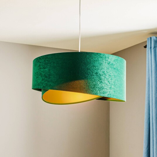 Maco Design Vivien pendellampe tofarget grønn/gull