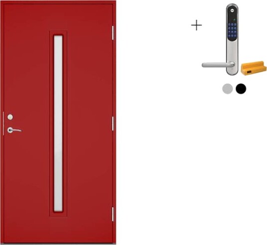 Ytterdør Swedoor Clever-Line+ Hamra med Yale Doorman Classic Home