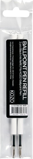 Refill Kulepenn Kozo Sort 2Pk