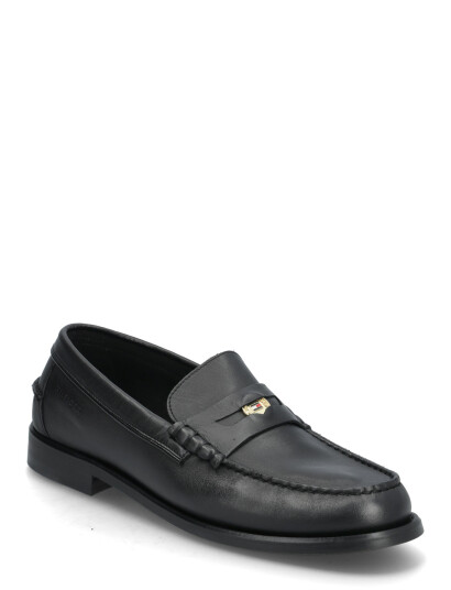 Tommy Hilfiger Hilfiger Penny Crust Lth Loafer Black 46 Tommy Hilfiger Hilfiger Penny Crust Lth Loafer Black 46