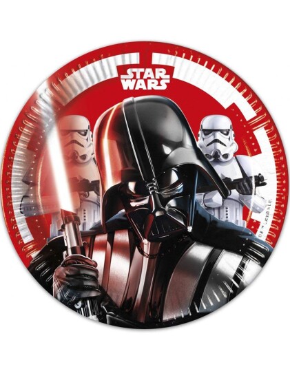 8 stk Små Papptallerkener 20 cm Star Wars Final Battle