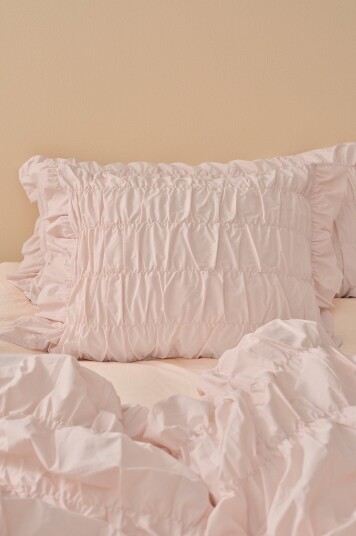 Ellos Home Putetrekk Avery Elastic i bomullspercale Rosa