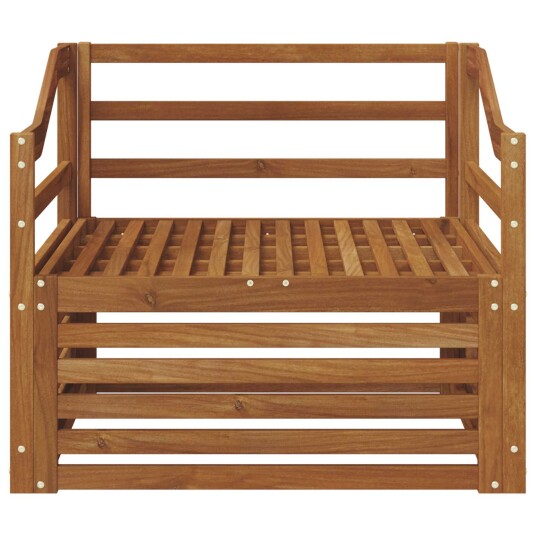 Utendørs sofa sett Solid akasietre Naturlig