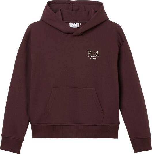Fila Hettegenser - Casateia - Avslappet grafikk Børstet - Fudge - Fila - 13-14 år (158-164) - Hettegenser - Bordeaux