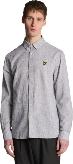 Lyle & Scott - Skjorte Linen Oxford Shirt - Blå