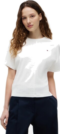 Tommy Hilfiger Cody Reg Batwing C Nk Ss Tee   White   M