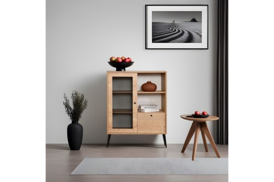 Bluebell Kommode 90 cm Eik/Svart