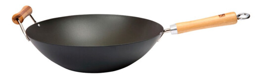 Dexam  School of Wok wokpanne 36 cm m/ bambuhåndtak svart