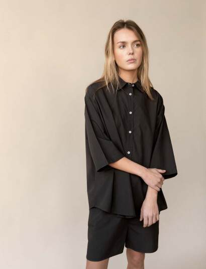 STUDIO FEDER Cecilia Shirt - Black - S