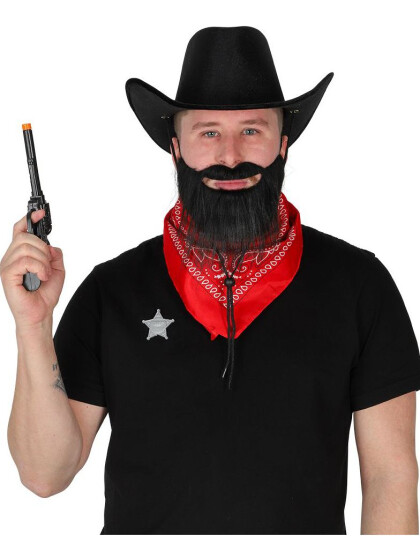 Joker Sheriff Kostymesett Pistol Bandana Bart Hylster og Sheriffstjerne 5 deler 96583 Joker Sheriff Kostymesett Pistol Bandana Bart Hylster og Sheriffstjerne 5 deler 96583