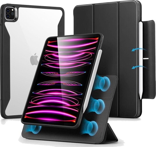 ESR Rebound Hybrid deksel iPad Pro 2021/2022 12,9 tommer Sort ESR Rebound Hybrid deksel iPad Pro 2021/2022 12,9 tommer Sort