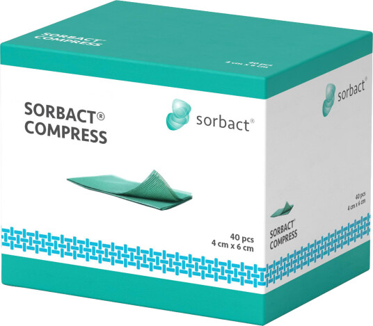 Sorbact Compress sårkontaktlag 4x6cm 40 stk