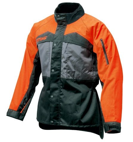 Stihl CLASSIC Skogsjakke EN 335 Storlek 58/60 med Fleecefor i Sort og Orange