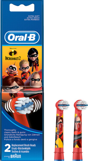 Oral-B Børstehoder For Barn Utrolige 2 stk. Oral-B Børstehoder For Barn Utrolige 2 stk.