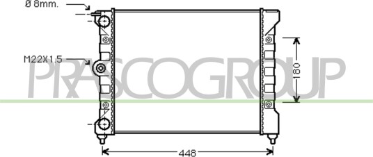 PRASCO VG012R004 Radiator motorkjøling