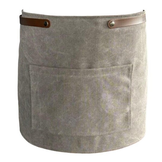 Crafted Canvas forkle kort 67x35 cm grå Crafted Canvas forkle kort 67x35 cm grå