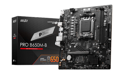 MSI PRO B650M-B Micro ATX Hovedkort for AMD AM5 med DDR5 Støtte MSI PRO B650M-B Micro ATX Hovedkort for AMD AM5 med DDR5 Støtte
