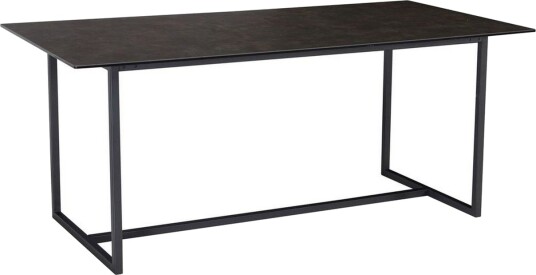 Spisebord Wohnling Keramisk Klassisk Sledebase Metallramme Svart, marmor svart - Svart, marmor svart