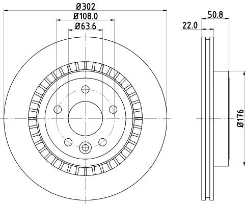 Bremseskive HELLA 8DD 355 129-151