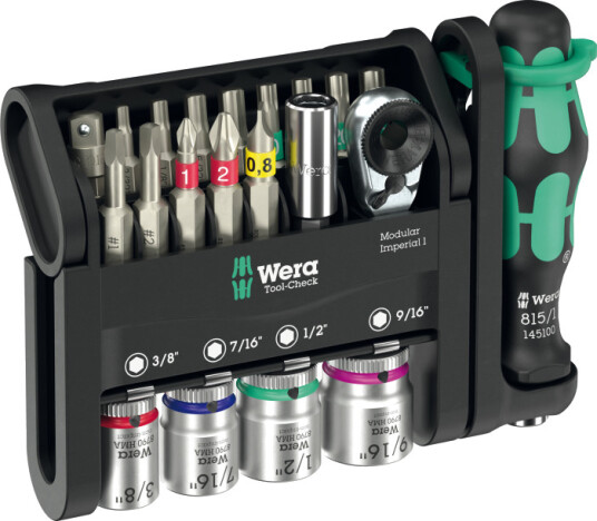 Wera Tool Check Modular Imperial 1 Svart/Grønn 21 Delt Imperial Inkl. 1/4" 05049001001 Wera Tool Check Modular Imperial 1 Svart/Grønn 21 Delt Imperial Inkl. 1/4" 05049001001