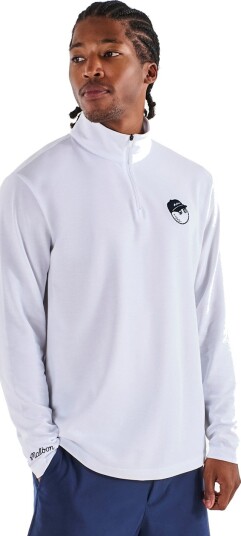 Malbon Flyer Midlayer Hvit Golfgenser herre White Medium