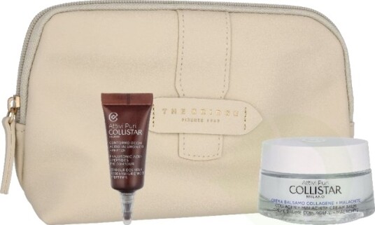 Collistar Attivi Puri Collagen Set 55 ml Collagen Balm Cream 50 ml/Mini Pure Active Eye Contour 5 ml/Pouch